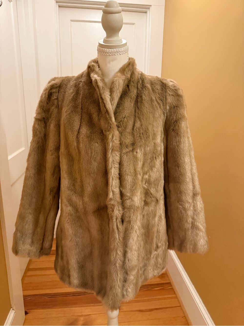 VTG 80’s Faux Mink Jacket Boho Glam MINT